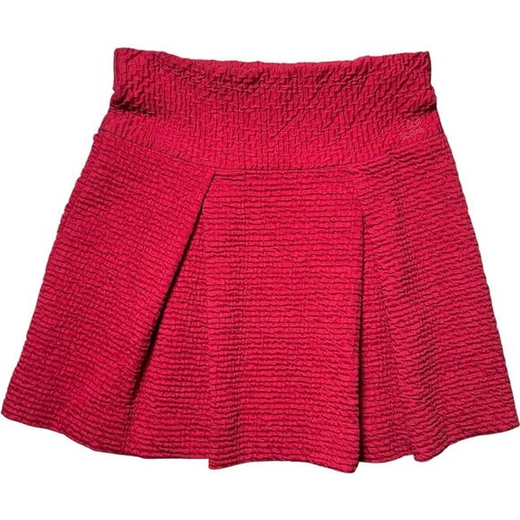 Cop Copine Designer Vintage Y2K Textured Pleated Mini Skirt